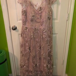 Lavender tea length dress